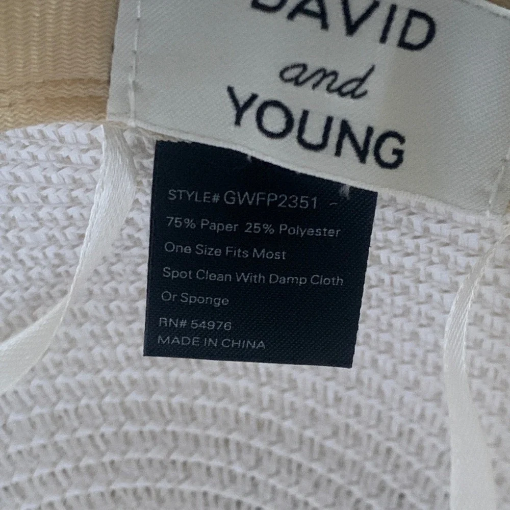 NWT David‎ the Young White Sun Hat